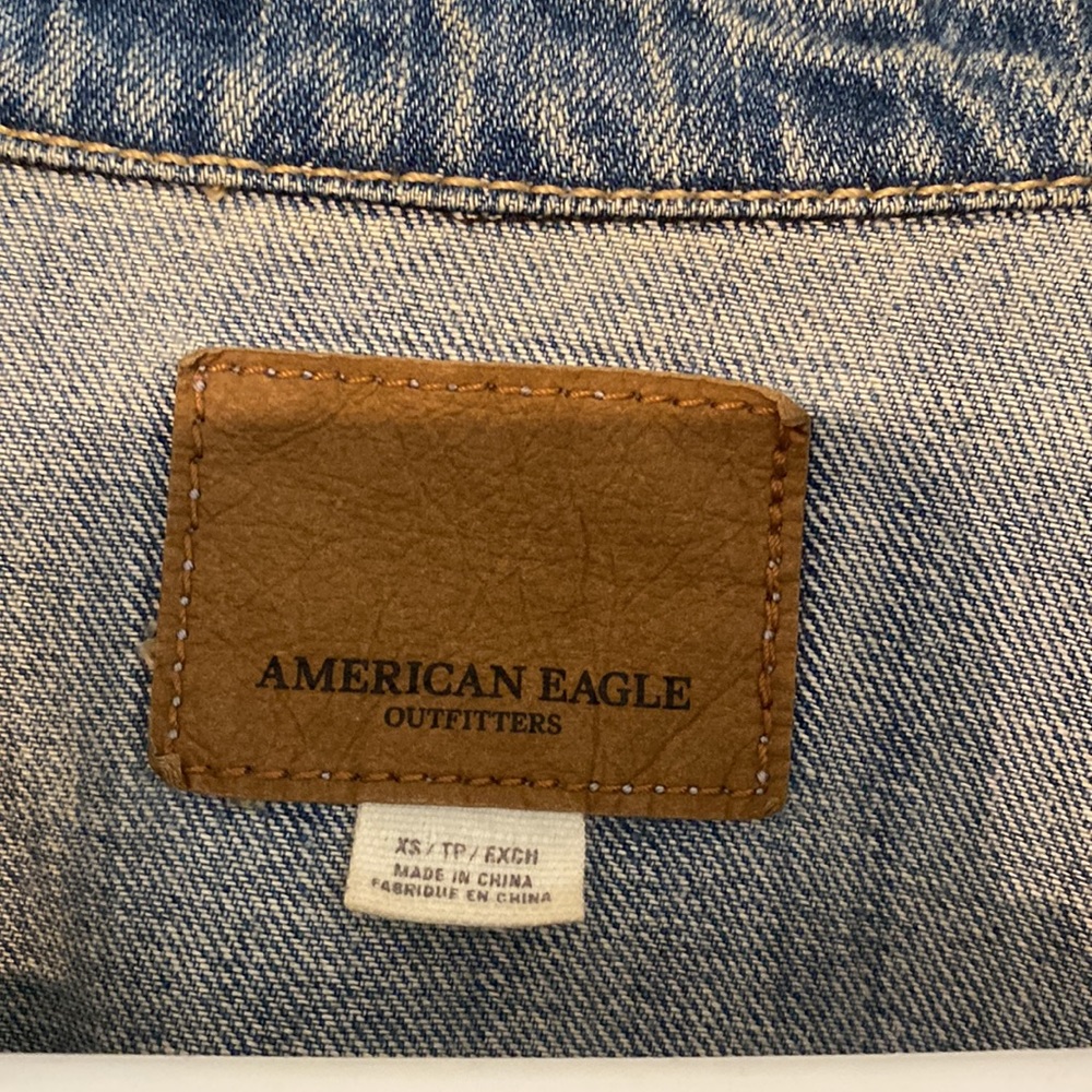 Large Fitting Patchwork Denim Jacket - image 3